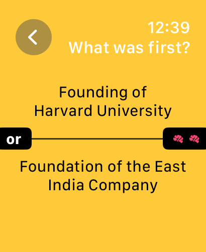 Trivia question on WhatsFirst